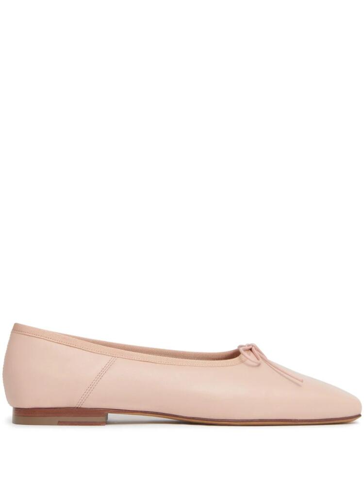 Mansur Gavriel Bianca square-toe leather ballerinas - Pink Cover