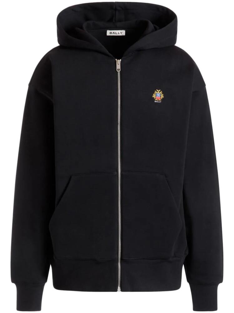 Bally embroidered-logo hoodie - Black Cover