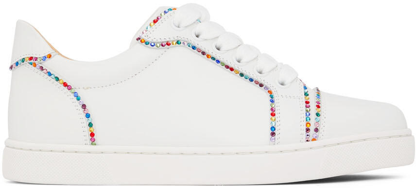 Christian Louboutin White Bordo Strass Sneakers Cover