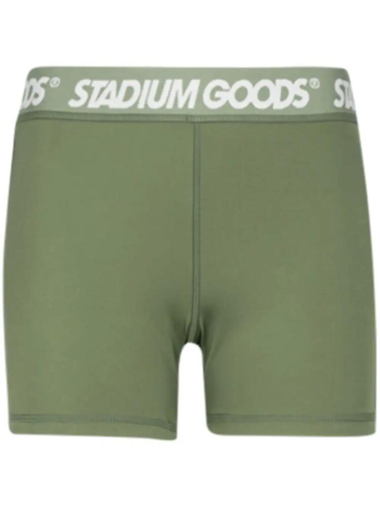 STADIUM GOODS® Biker "Olivine" logo-print cycling shorts - Green Cover