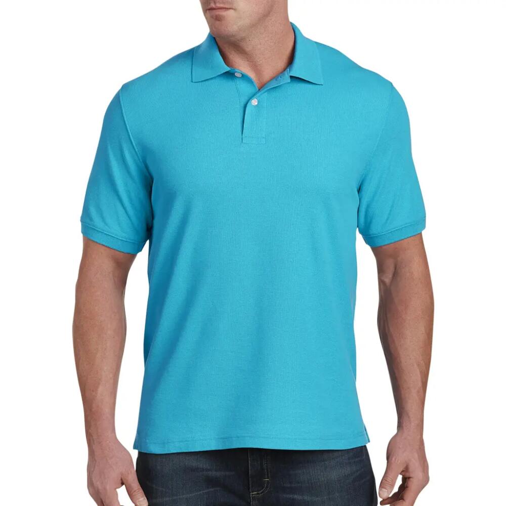 Harbor Bay by DXL Piqué Polo Shirt in Bluebird Cover