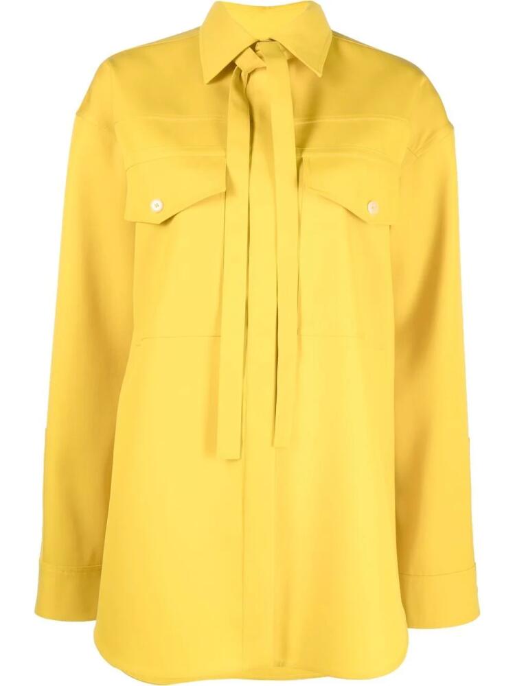 Jil Sander pussybow-collar blouse - Yellow Cover