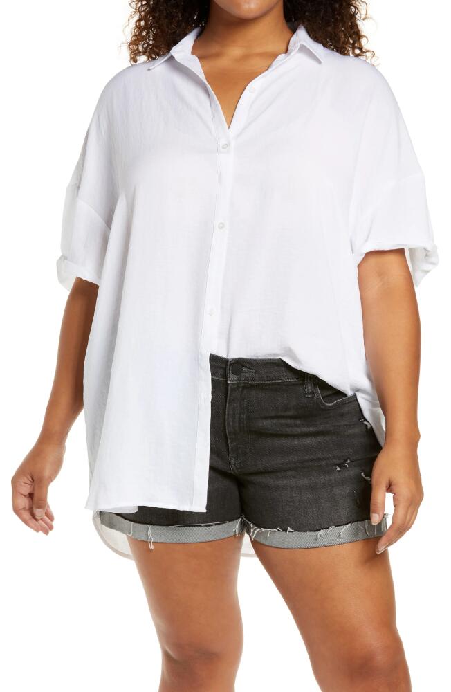 Treasure & Bond Button-Up Tunic Shirt in White Cover