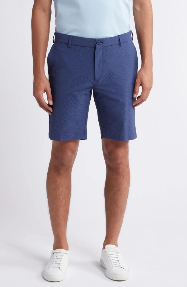 Peter Millar Crown Crafted Matlock Seersucker Performance Shorts in Navy Cover