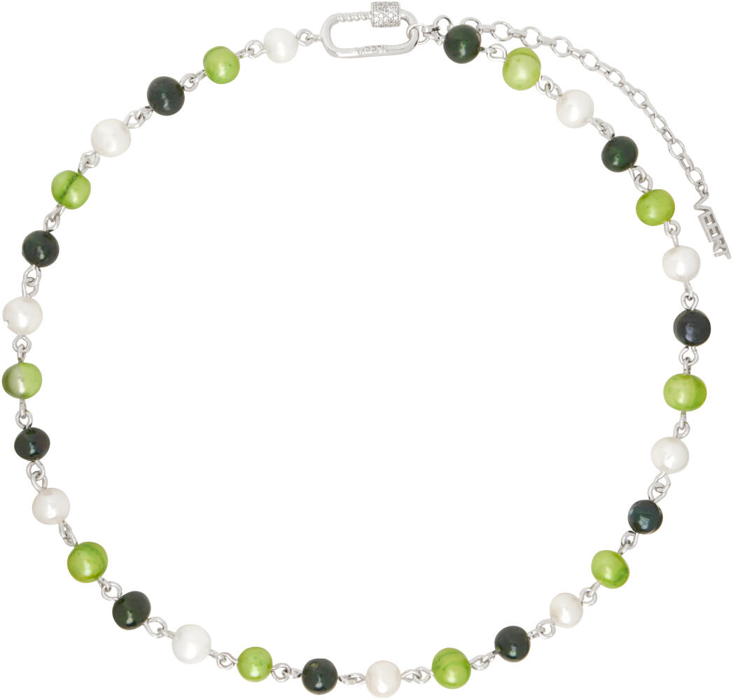 VEERT Gold 'The Single Multi Green Freshwater Pearl' Necklace Cover