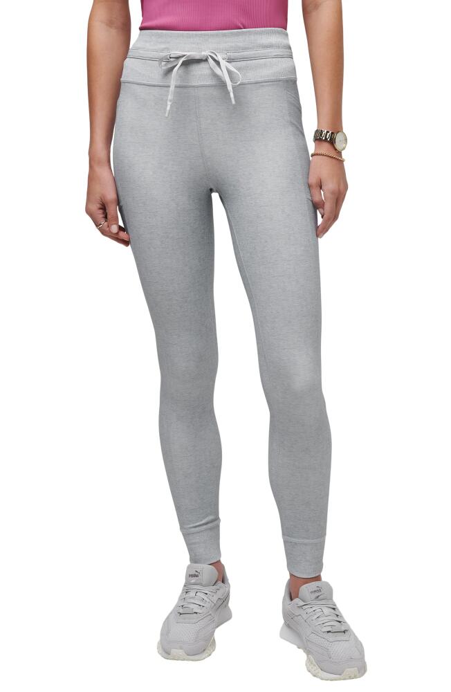 TravisMathew Moveknit Leggings in Heather Light Grey Cover