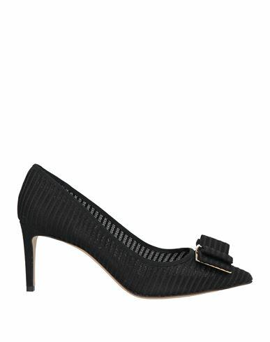 Ferragamo Woman Pumps Black Textile fibers Cover