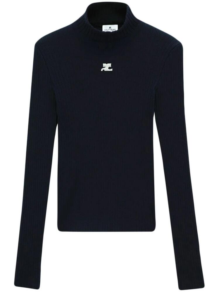 Courrèges Reedition cotton-blend jumper - Black Cover