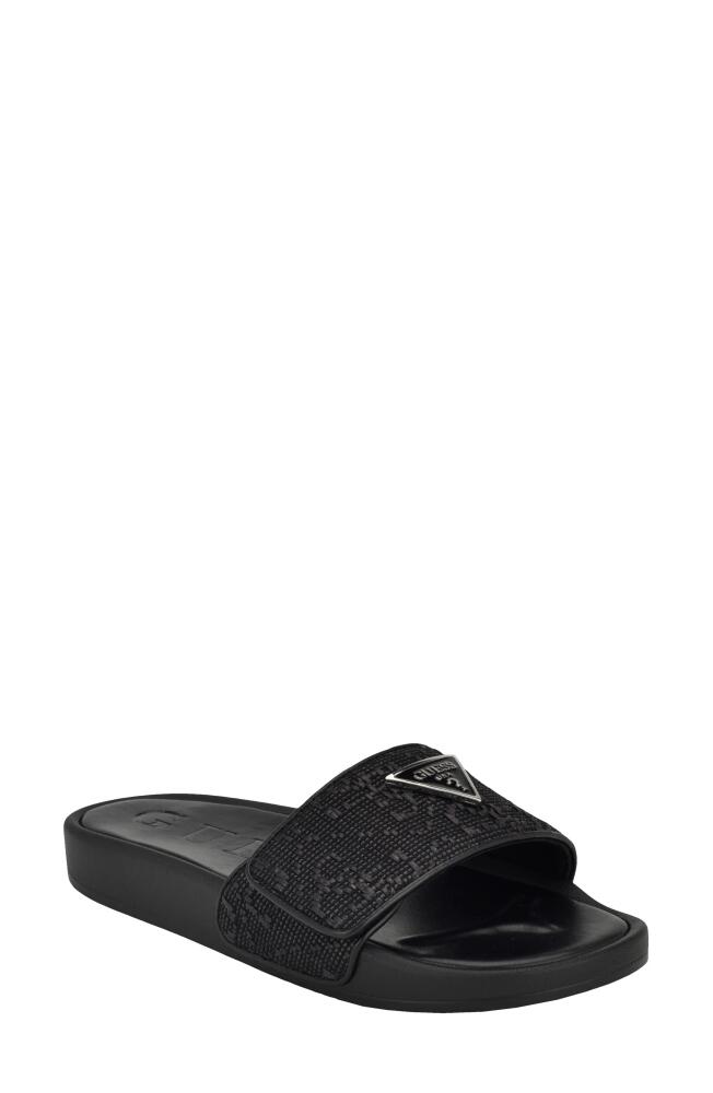 GUESS Callena Slide Sandal in Black Cover