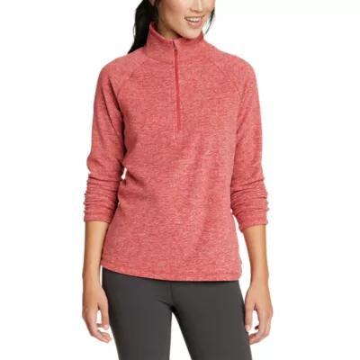 Eddie Bauer Women's Fast Fleece Raglan-Sleeve 1/4-Zip - Solid Cover