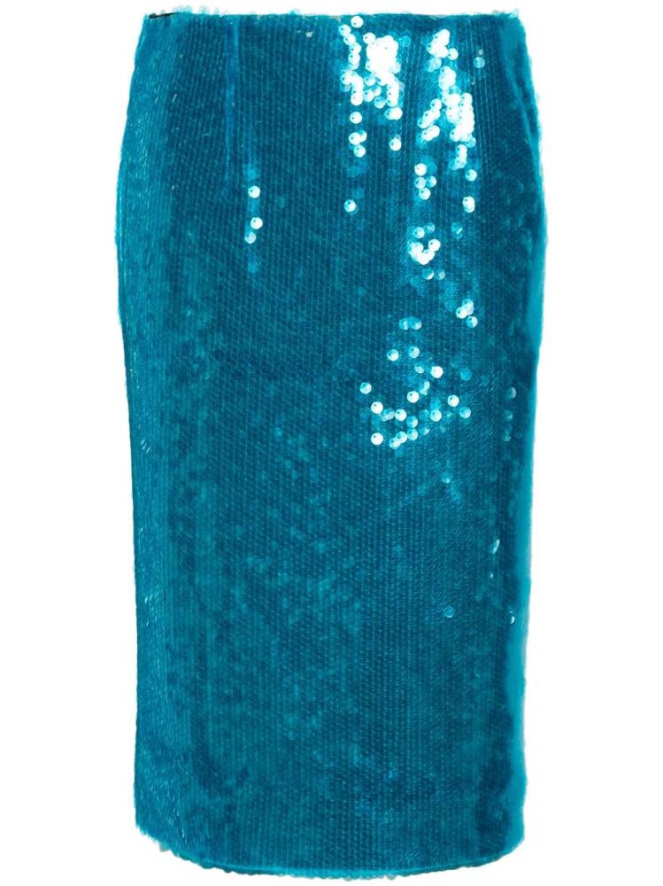 16Arlington Delta sequinned midi skirt - Blue Cover