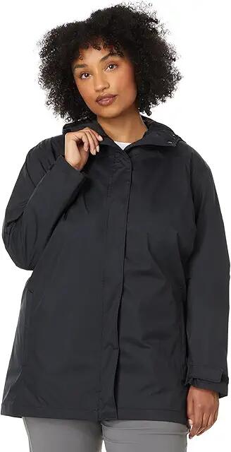 Columbia Plus Size Splash A Little II Rain Jacket (Black) Women's Coat Cover