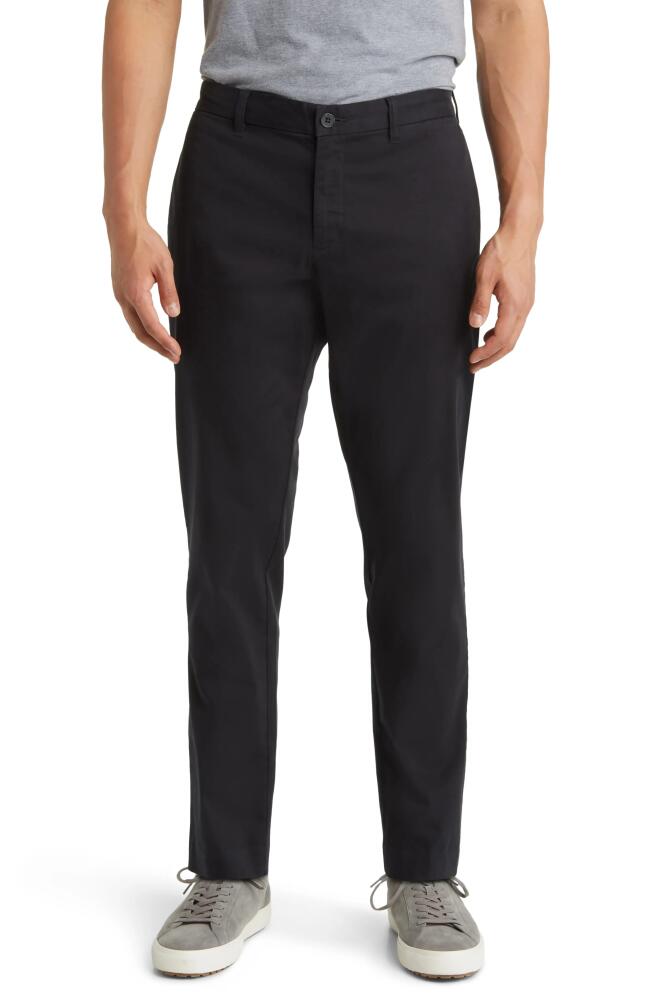 Nordstrom Heron Taper Leg Twill Chino Pants in Black Cover