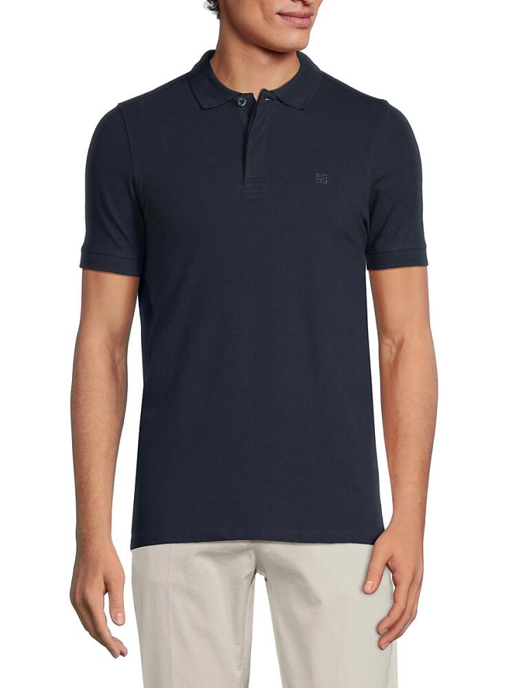 French Connection Men's Danaforth Solid Polo - Blue Night Cover