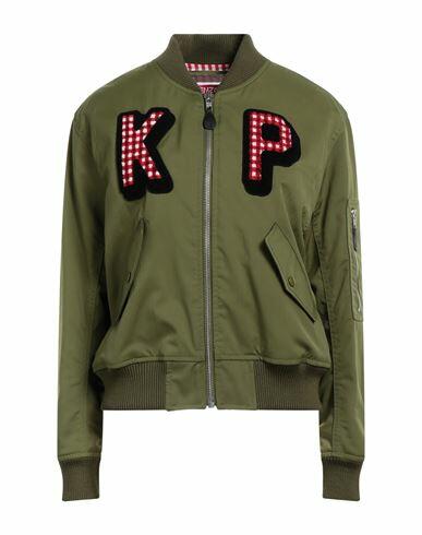 Kenzo Woman Jacket Military green Polyester, Polyamide, Acrylic, Cotton, Elastane Cover