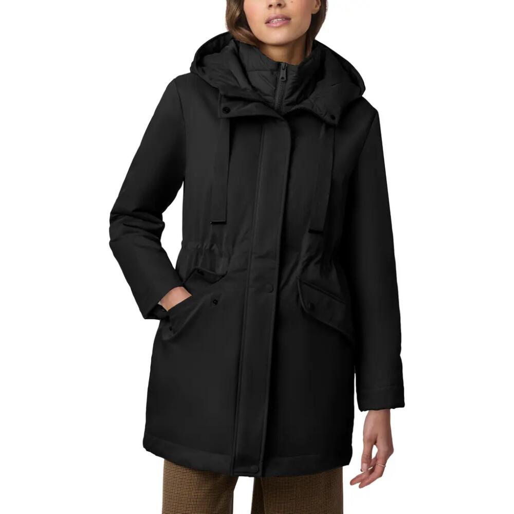 Bernardo Recycled Polyester Jacket with Removable Quilted Bib in Black Cover