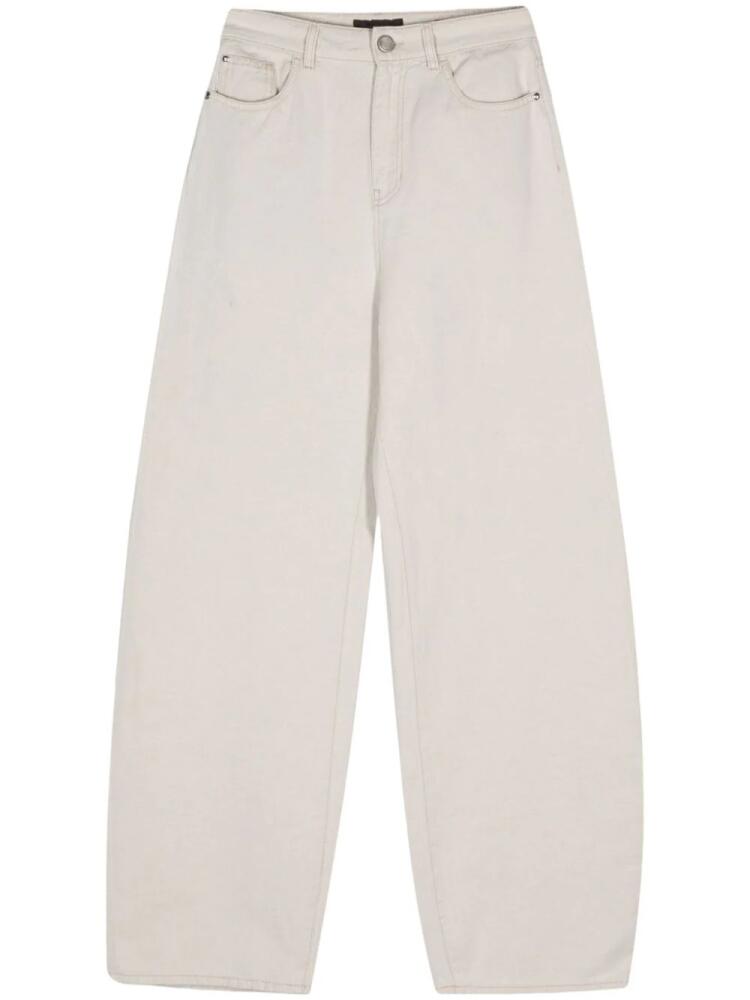 Moorer Blanche 25 wide-leg jeans - Neutrals Cover