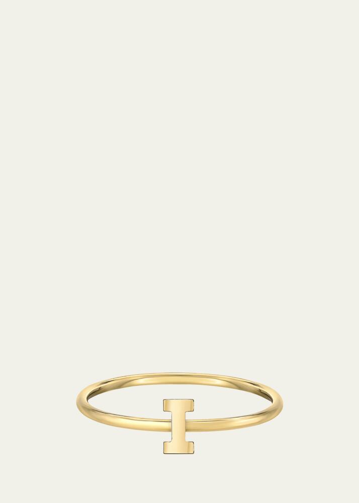 Zoe Lev Jewelry 14K Yellow Gold Initial A Ring Cover