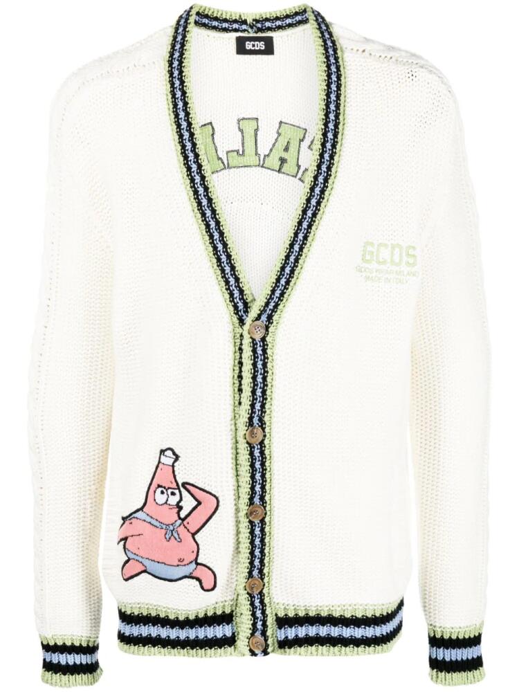 GCDS Spongebob long sleeve cardigan - White Cover