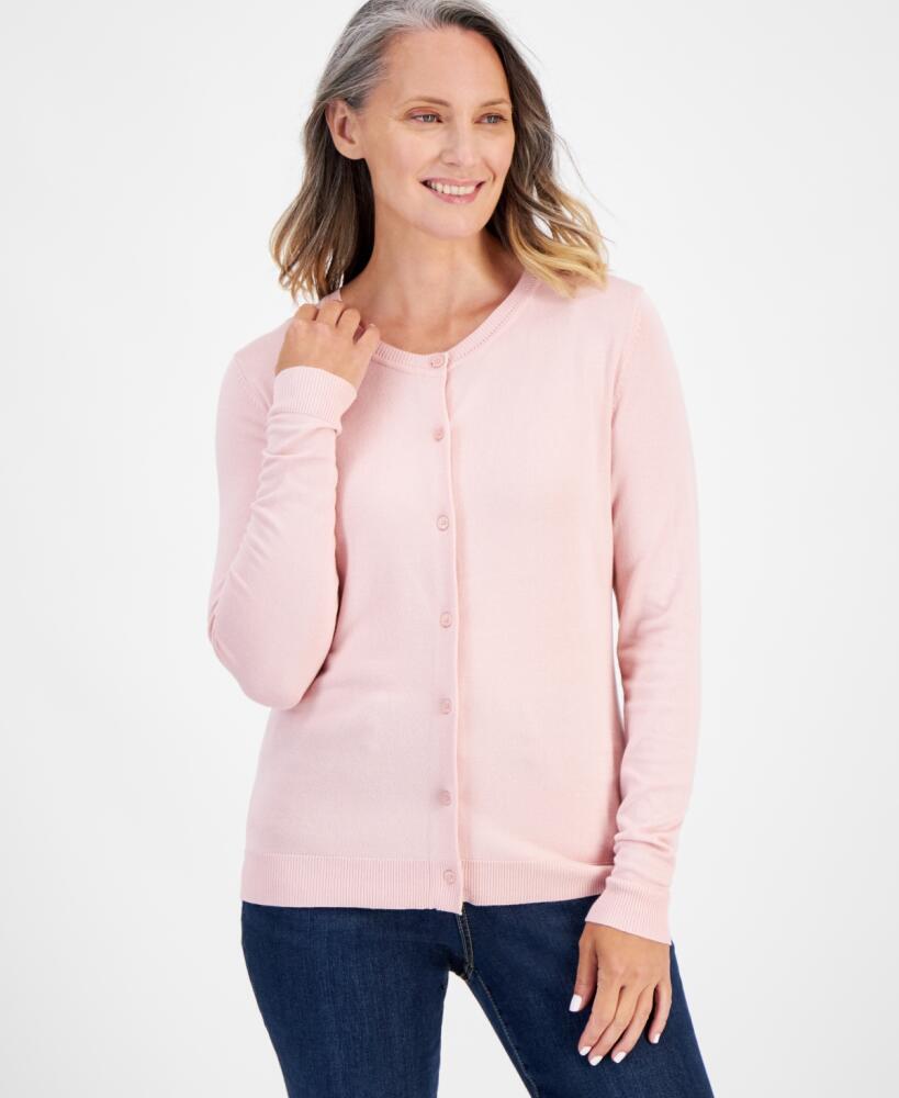 Style & Co Women's Button-Up Cardigan, Pp-4X, Created for Macy's - Veiled Rose Cover