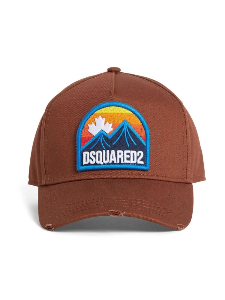 DSQUARED2 logo-appliqué baseball cap - Brown Cover