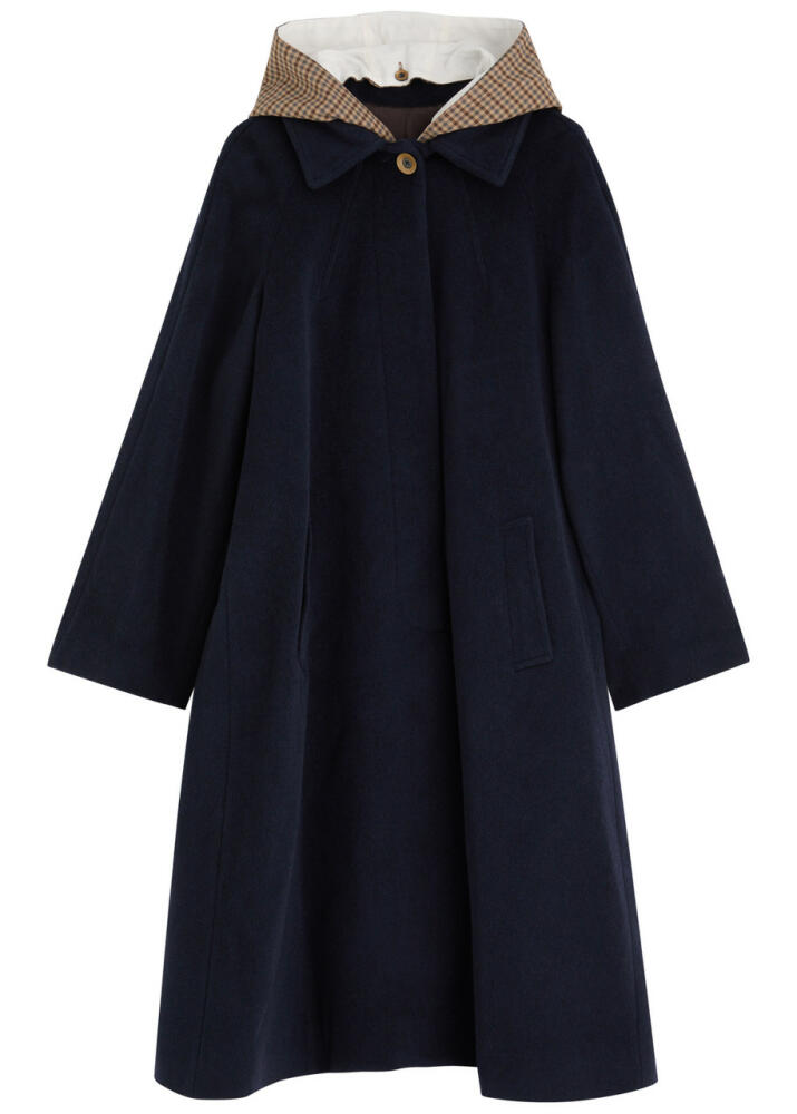 Wales Bonner Liberty Wool-blend Coat - Navy Cover