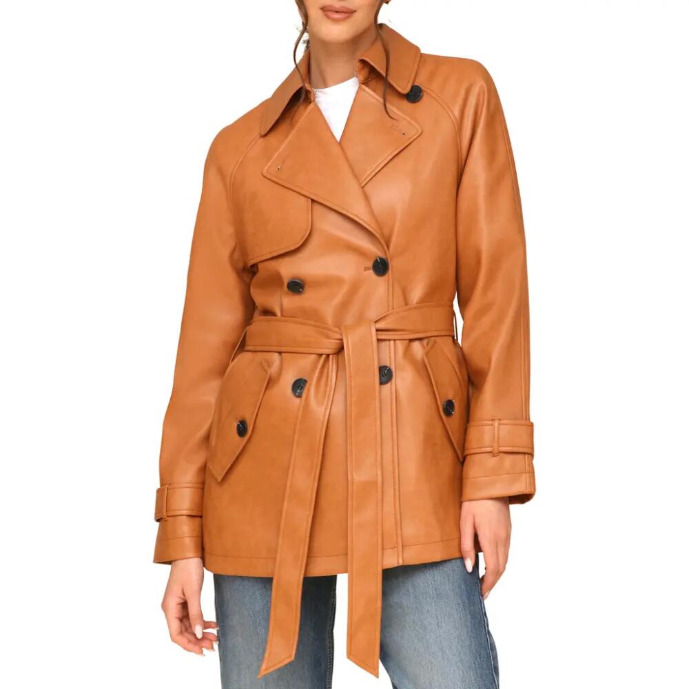 Avec Les Filles Relaxed Midlength Walking Coat in Butterscotch Cover