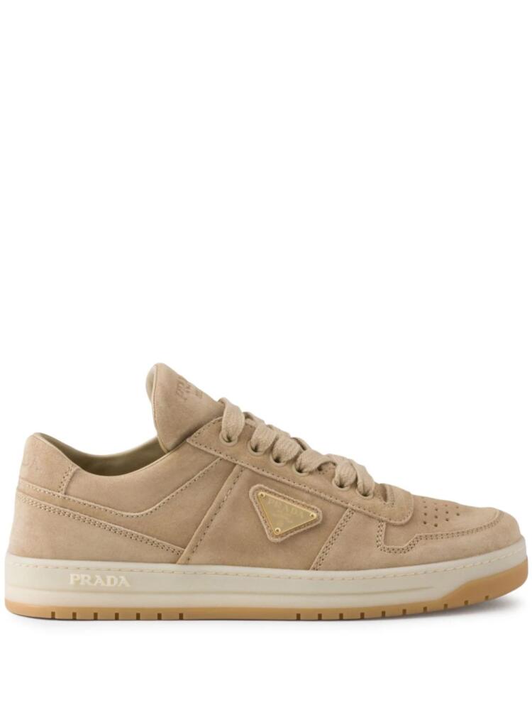 Prada Downtown suede sneakers - Neutrals Cover