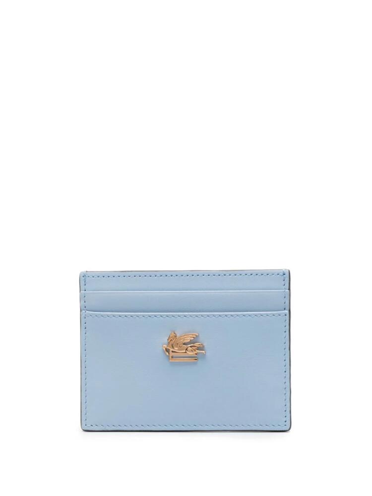 ETRO Pegaso logo-plaque card holder - Blue Cover