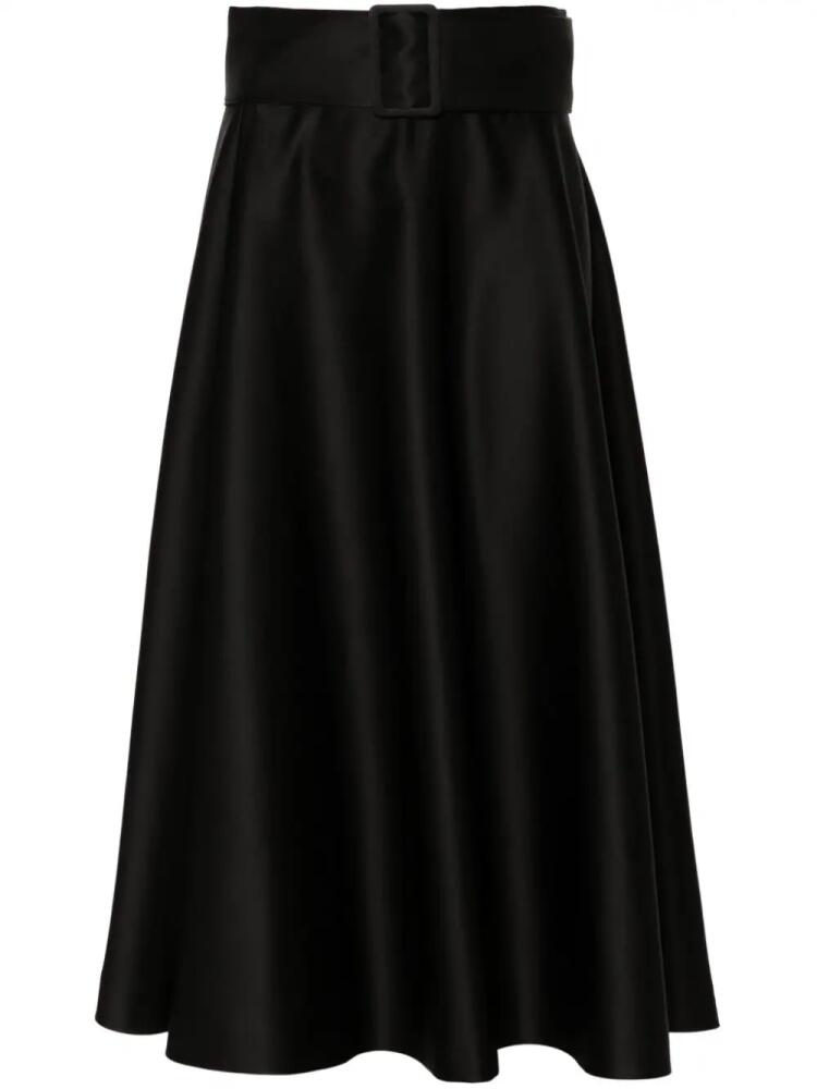 Erika Cavallini Anastasia satin midi skirt - Black Cover