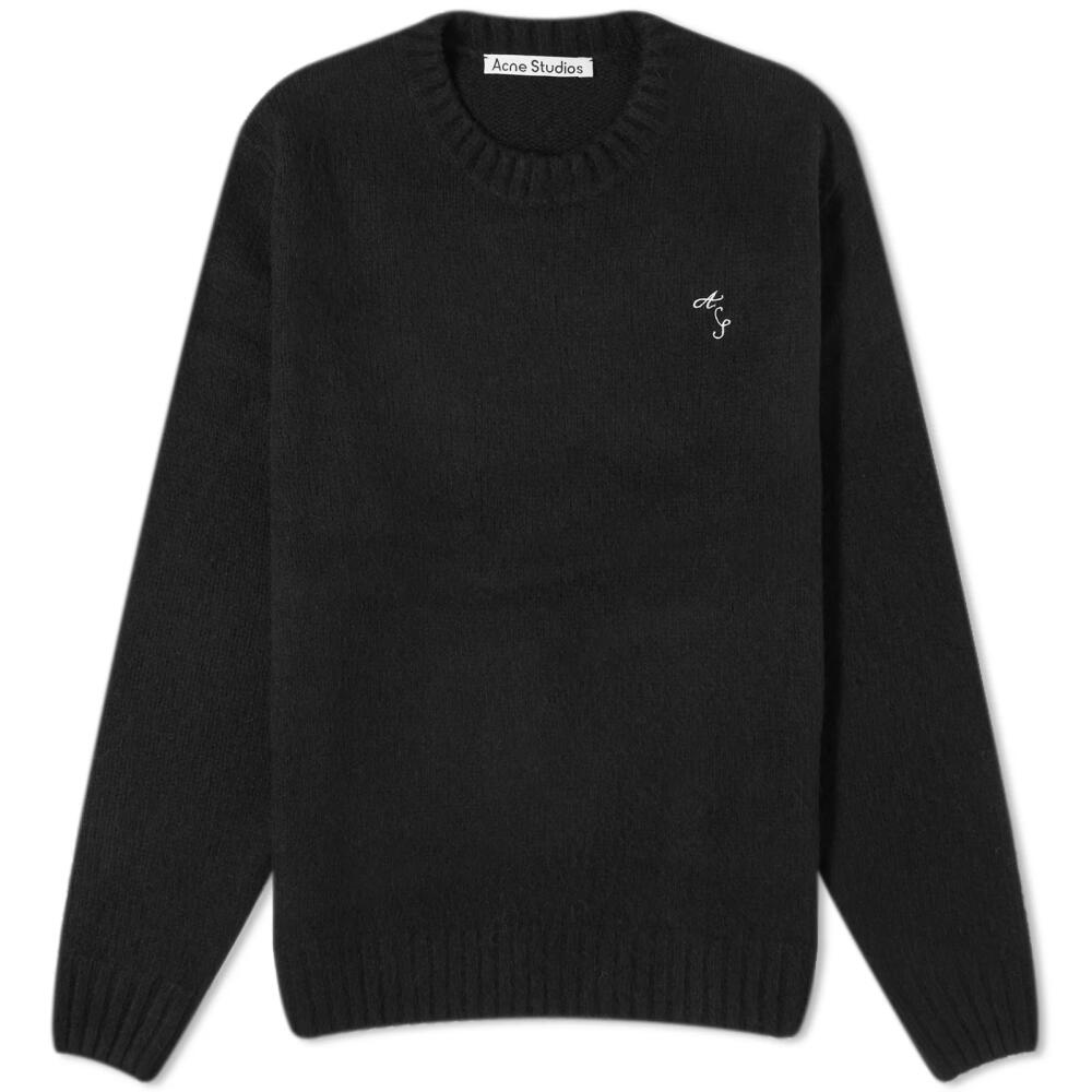 Acne Studios Men's Kowy AS Shetland Crew Knit in Black Cover