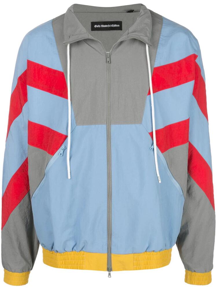 God's Masterful Children colour blocked sport jacket - Blue Cover