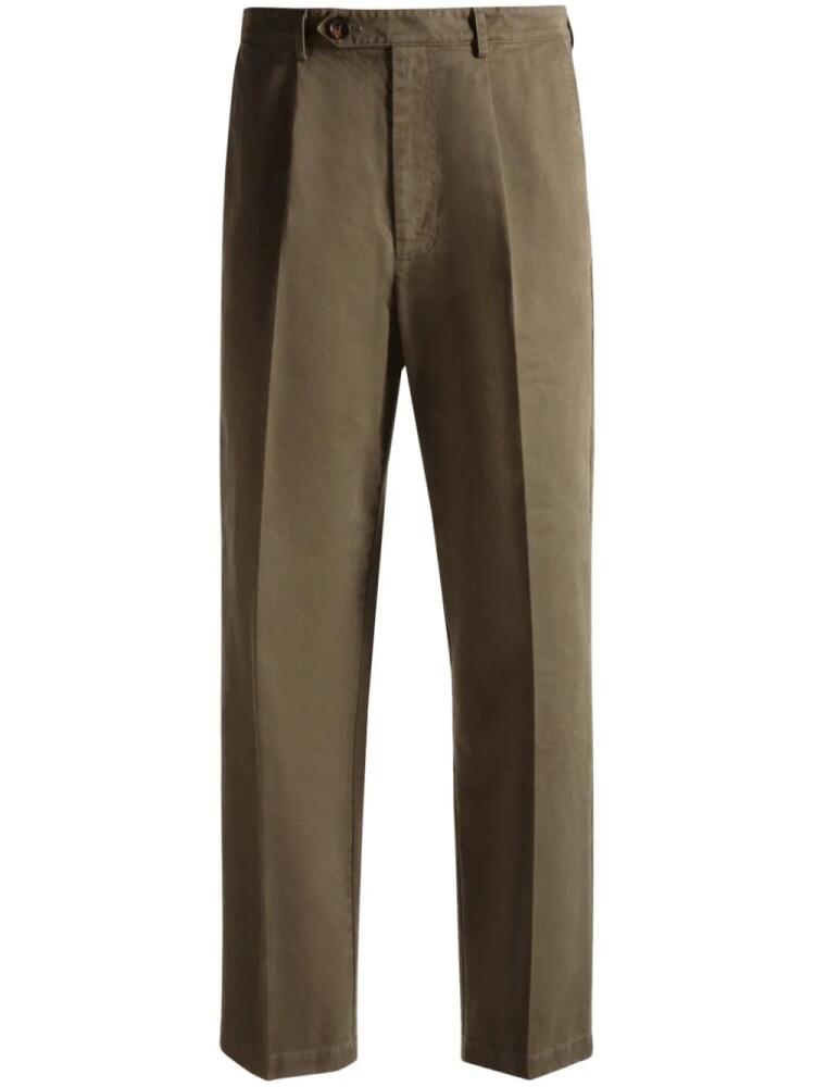 Bally pleated wool chino trousers - Green Cover