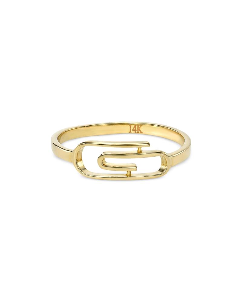 Zoe Lev 14K Yellow Gold Paperclip Ring Cover