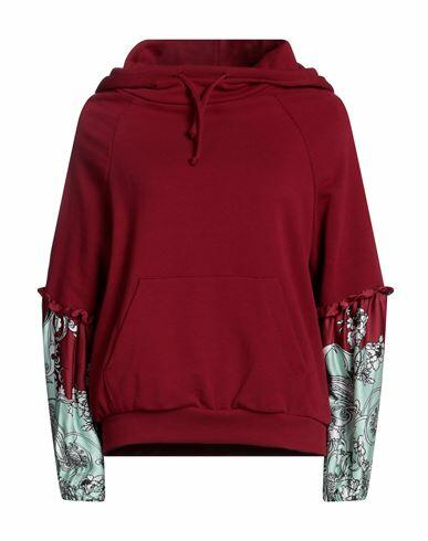 Brand Unique Woman Sweatshirt Burgundy Cotton, Viscose, Silk, Elastane Cover