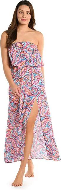 La Blanca Pebble Beach Bandeau Maxi Dress (Multi) Women's Swimwear Cover