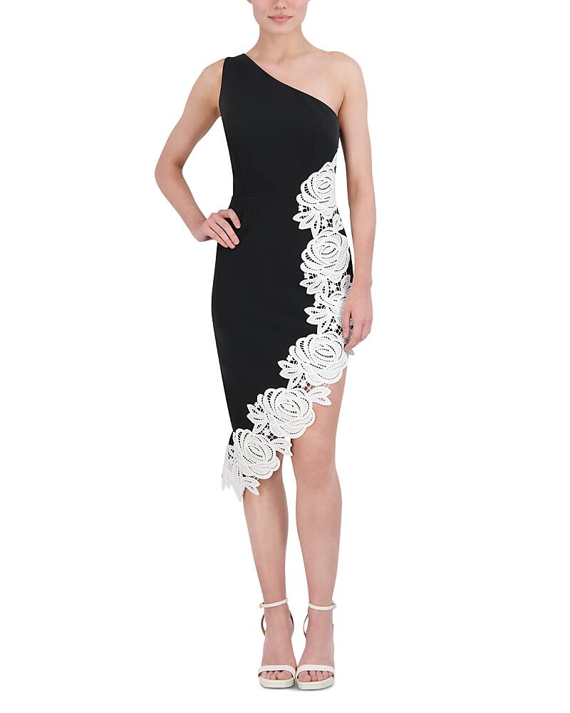 Bcbgmaxazria Lace Applique Asymmetrical Dress Cover