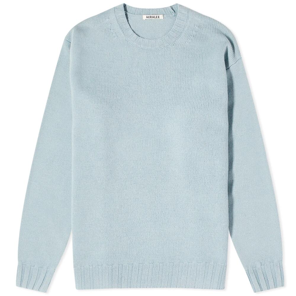 Auralee Men's Washed French Merino Knit in Light Blue Cover