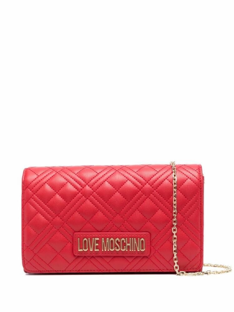 Love Moschino quilted faux-leather crossbody bag - Red Cover