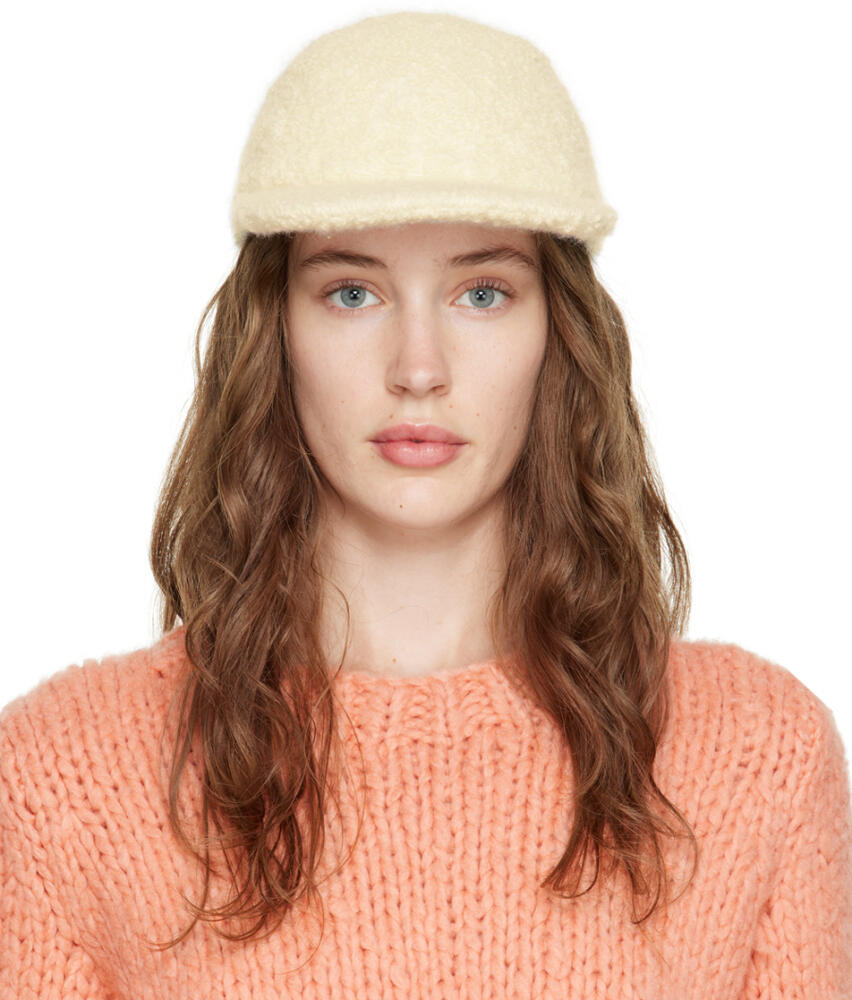 Gabriela Hearst Off-White Bouclé Baseball Cap Cover