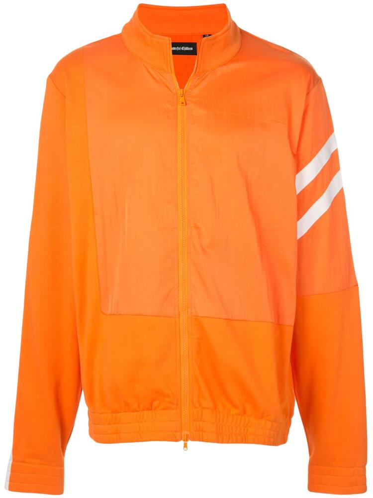 God's Masterful Children geometric panelled bomber jacket - Orange Cover