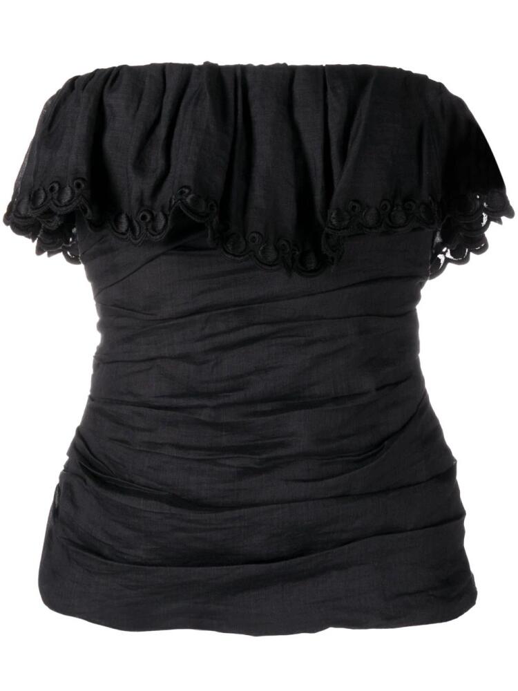 ISABEL MARANT off-shoulder ruched top - Black Cover