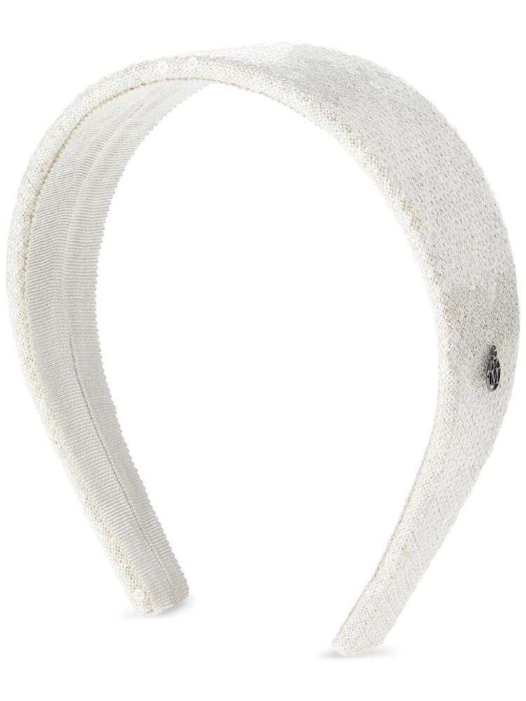 Maison Michel Miwa sequin-embellished headband - Neutrals Cover