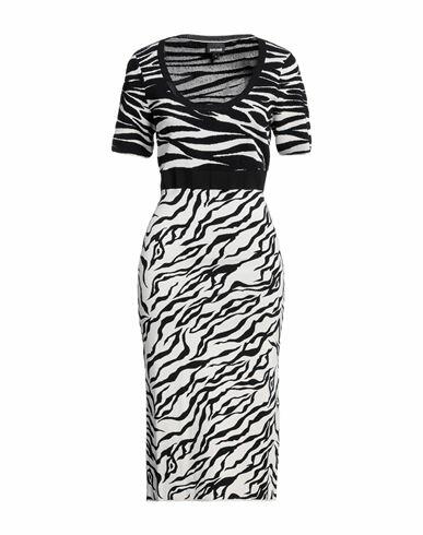 Just Cavalli Woman Midi dress Black Viscose, Polyamide, Cotton Cover