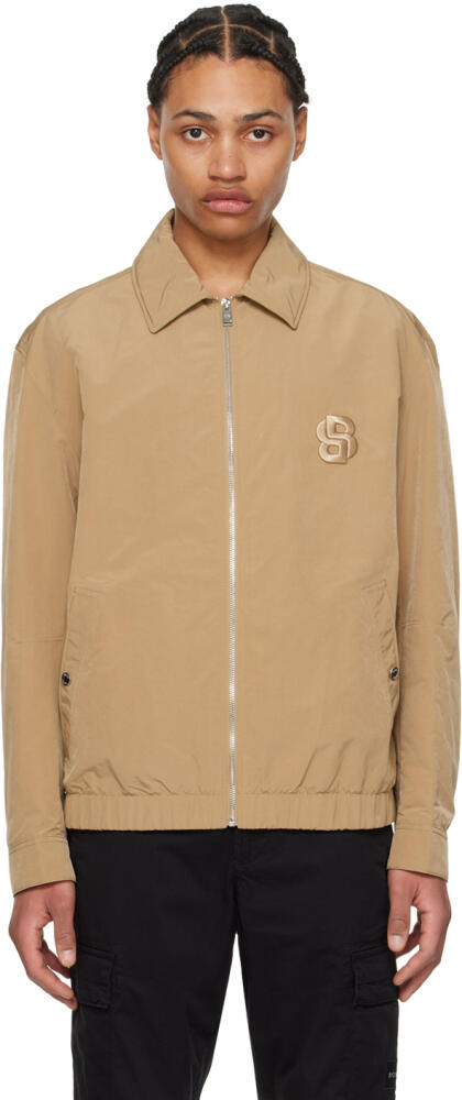 BOSS Tan Double Monogram Jacket Cover