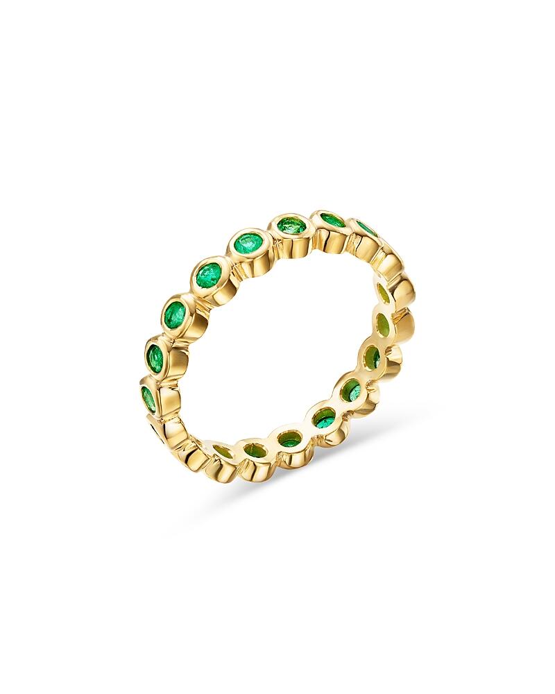 Temple St. Clair 18K Yellow Gold Cl Color Emerald Bezel Eternity Band Cover