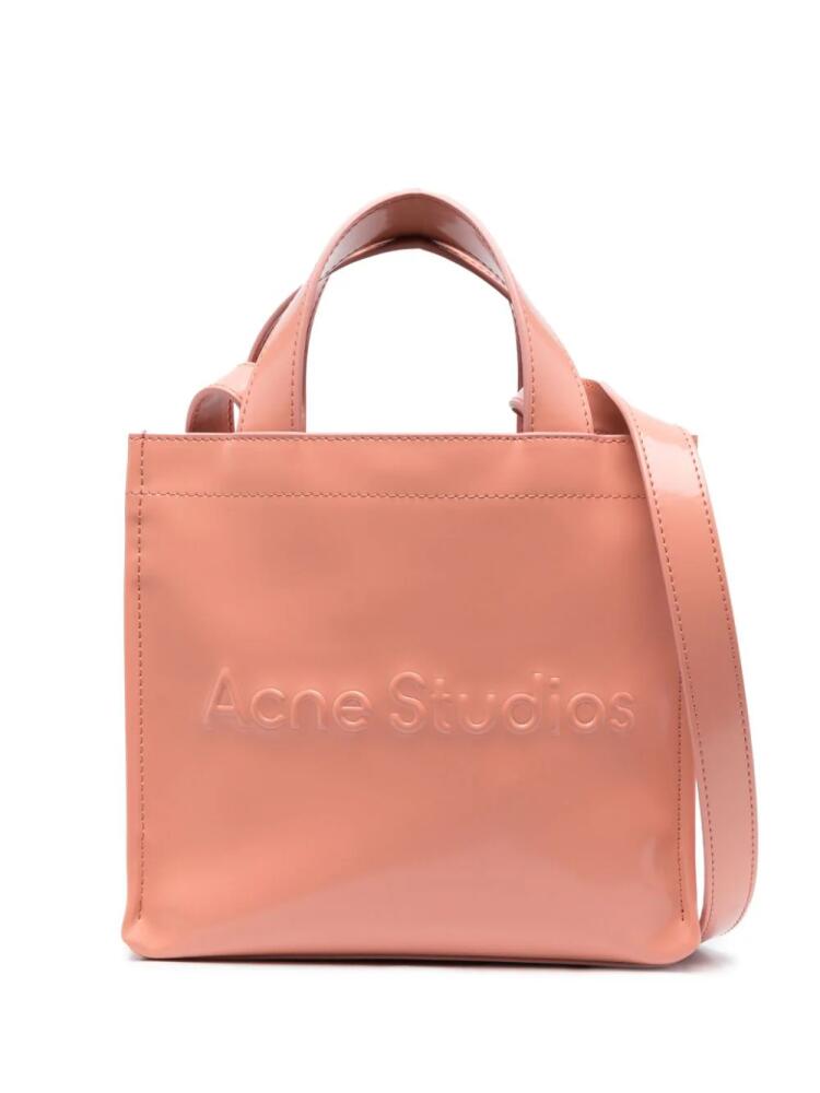 Acne Studios mini logo-embossed tote bag - Pink Cover