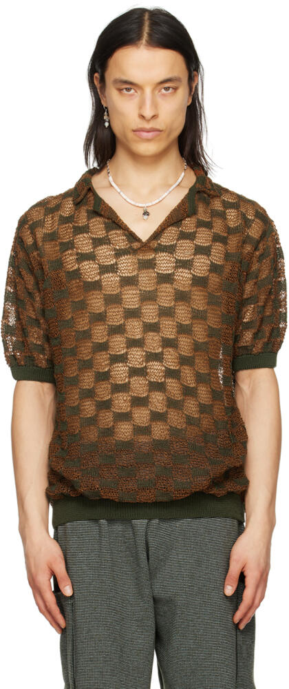 Isa Boulder SSENSE Exclusive Brown & Green Polo Cover