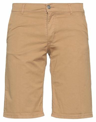 Grey Daniele Alessandrini Man Shorts & Bermuda Shorts Camel Cotton, Elastane Cover