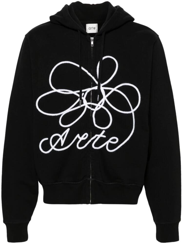 ARTE Flower Logo zip-up hoodie - Black Cover